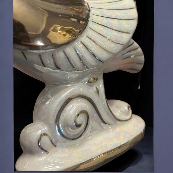 Vintage -MCM -Pair Of Belmonte Porcelain Gold Pheasants 12 In- Perfect Condition - Picture 3 of 10